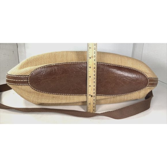 Fossil Fabric and Leather Geometric Floral Print Satchel Shoulder Bag - Picture 16 of 16